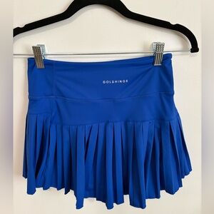 Gold Hinge Royal Blue Pleated Active Skirt